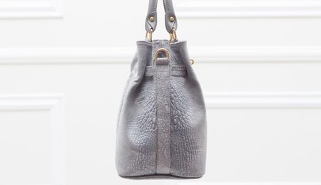 Real leather handbag Glamorous by GLAM - Grey -