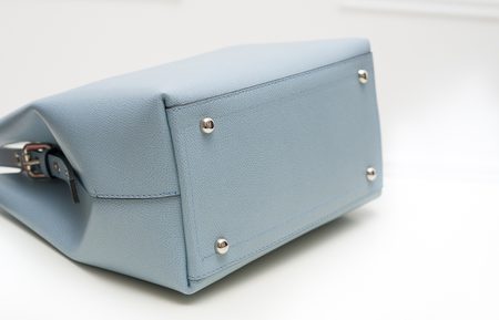 Kožená kabelka MARIA - světle modrá -
