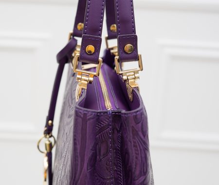 Bolso de cuero de mano para mujer Glamorous by GLAM - Violeta -