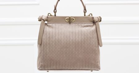 Real leather handbag Glamorous by GLAM - Beige -