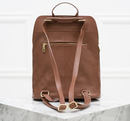 Real leather backpack Glamorous by GLAM - Brown -