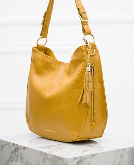 Bolso de hombro de cuero para mujer Glamorous by GLAM - Amarillo -