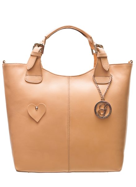 Borsa a mano da donna in pelle Glamorous by GLAM - Beige -