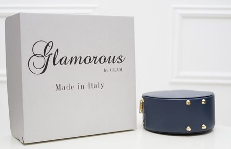 Real leather crossbody bag Glamorous by GLAM - Dark blue -