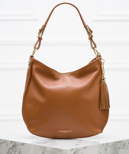 Bolso de hombro de cuero para mujer Glamorous by GLAM - Marrón -