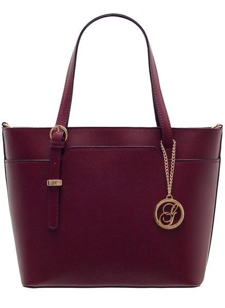 Real leather handbag Glamorous by GLAM - Wine -