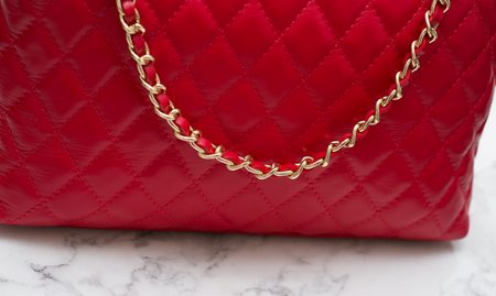 Real leather handbag Glamorous by Glam - Red -