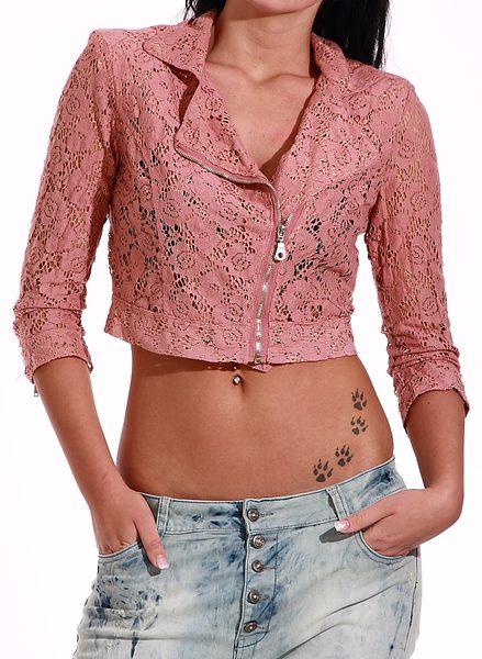 -50% GbyG krajkové sáčko dusty pink -