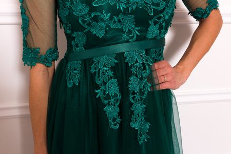 Rochie lungă de damă Due Linee - Verde -