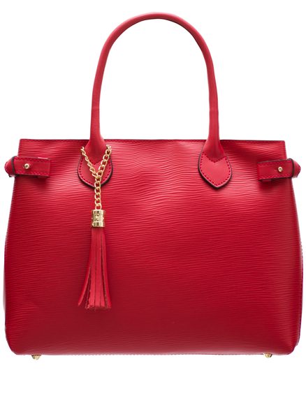 Bolso de cuero de mano para mujer Glamorous by GLAM - Rojo -