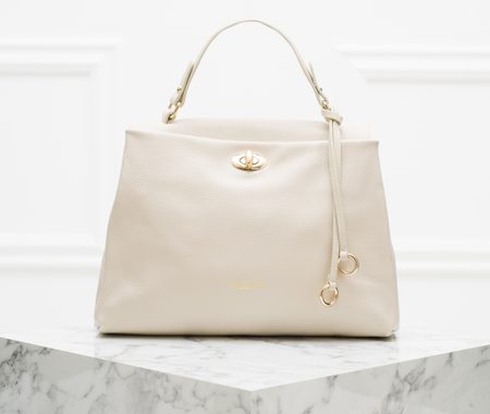 Borsa a mano da donna in pelle Glamorous by GLAM - Beige -