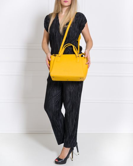 Real leather handbag Tru Trussardi - Yellow -