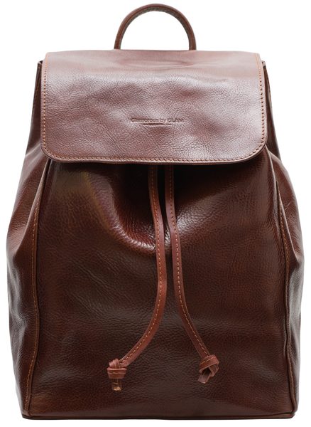 Real leather backpack Glamorous by GLAM Santa Croce - Brown -