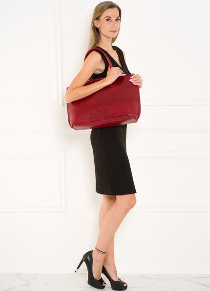 Real leather shoulder bag Glamorous by GLAM Santa Croce - Wine -