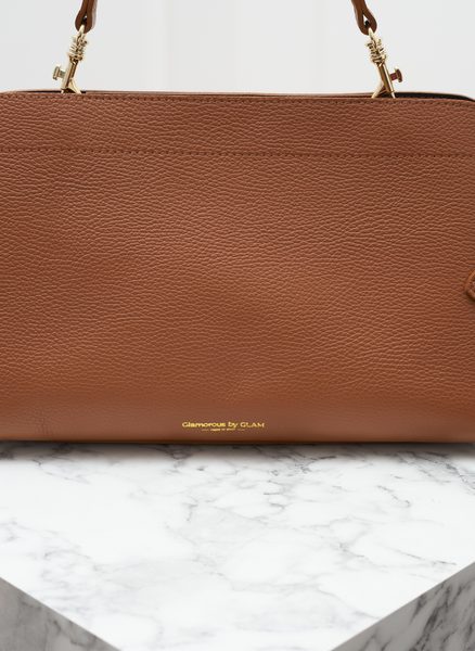 Real leather shoulder bag Glamorous by GLAM - Brown -