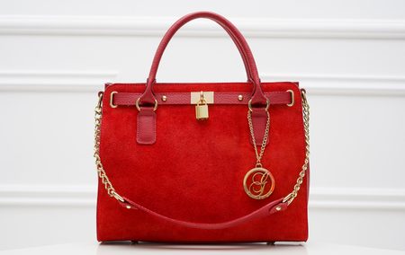 Real leather handbag Glamorous by GLAM - Red -