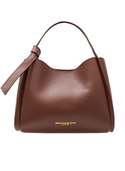 Real leather handbag Glamorous by GLAM - Brown -