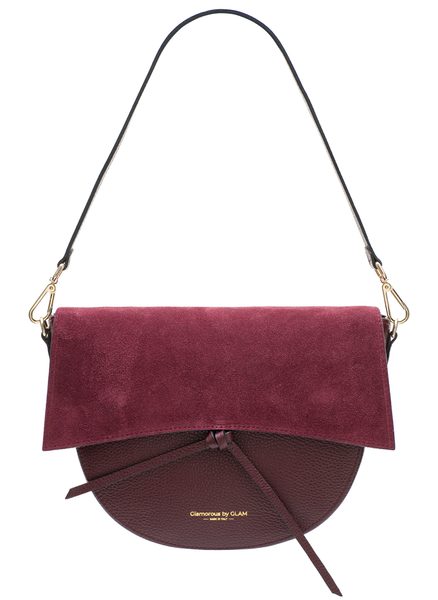 Real leather shoulder bag Glamorous by GLAM - Wine -