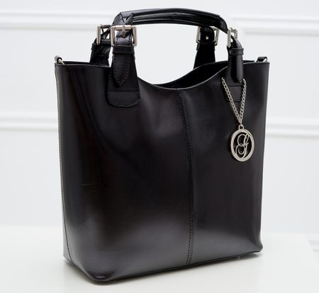 Bolso de cuero de mano para mujer Glamorous by GLAM - Negro -