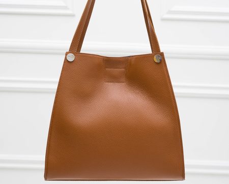 Real leather shoulder bag Glamorous by GLAM - Brown -