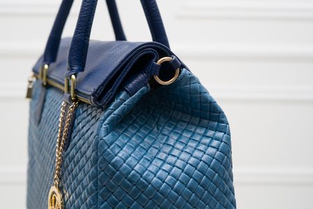 Borsa a mano da donna in pelle Glamorous by GLAM - Blu -