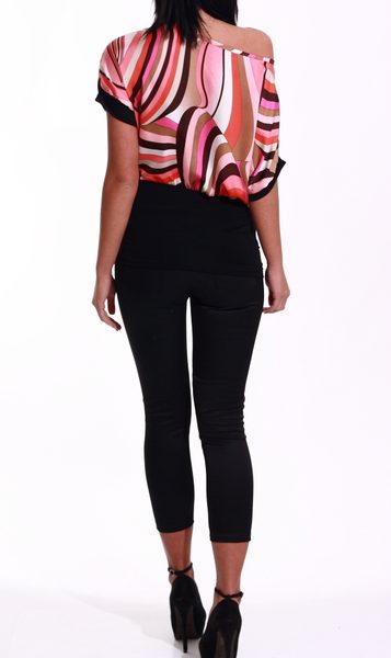 Tunika pruhy růžová -