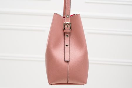 Kožená kabelka MARIA - růžová -