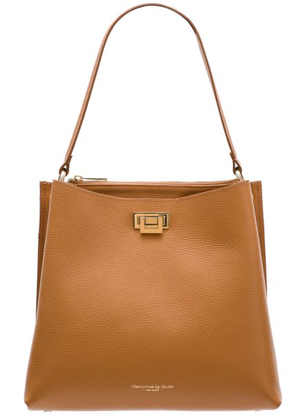 Real leather shoulder bag Glamorous by GLAM - Brown -