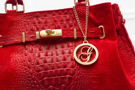 Real leather handbag Glamorous by GLAM - Red -