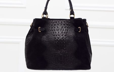 Bolso de cuero de mano para mujer Glamorous by GLAM - Negro -