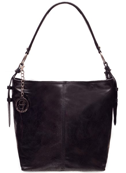 Real leather shoulder bag Glamorous by GLAM - Black -