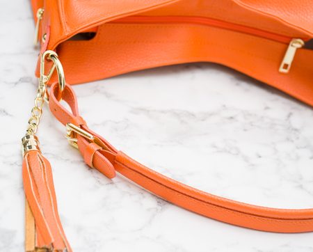 Real leather shoulder bag Glamorous by GLAM - Orange -