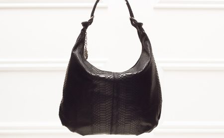 Real leather shoulder bag Glamorous by GLAM - Black -