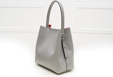 Bolso de hombro de cuero para mujer Glamorous by GLAM - Gris -