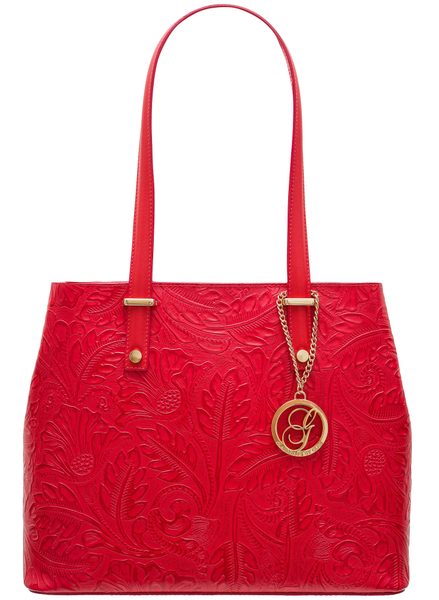 Real leather shoulder bag Glamorous by GLAM - Red -