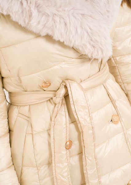 Damska kurtka zimowa Due Linee - beżowy -