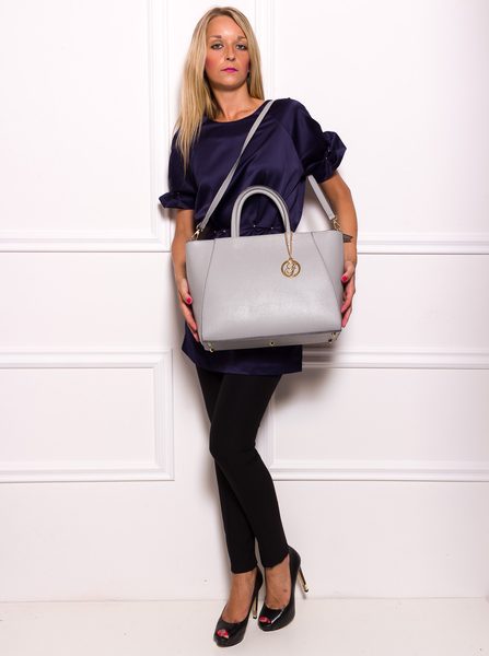 Borsa a mano da donna in pelle Glamorous by GLAM - Grigio -