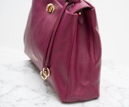 Bolso de cuero de mano para mujer Glamorous by GLAM - Borgoña -