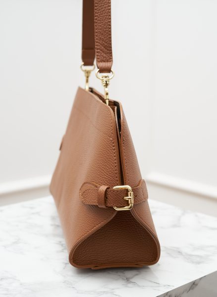 Real leather shoulder bag Glamorous by GLAM - Brown -