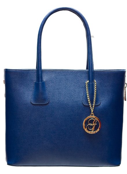 Real leather shoulder bag Glamorous by GLAM - Dark blue -