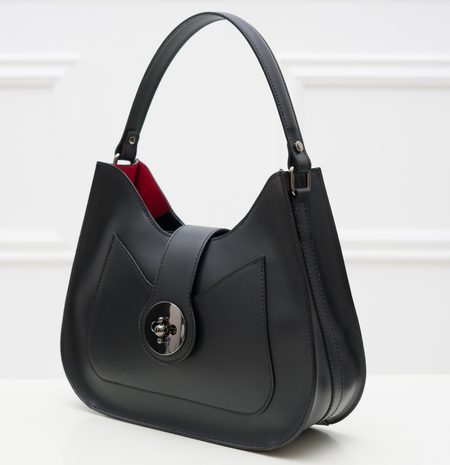 Elegantní kabelka přes rameno - černá -