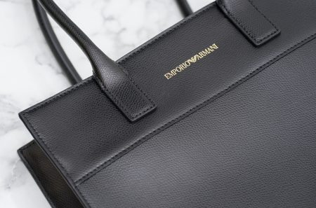 Borsa a mano da donna in pelle Emporio Armani - Nero -