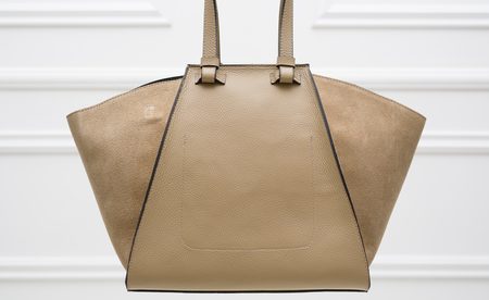 Real leather shoulder bag Glamorous by GLAM - Beige -