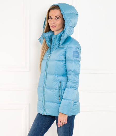 Calvin Klein péřová zimní azurová bunda -