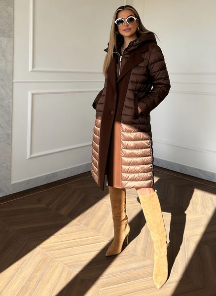 Winter jacket Due Linee - Brown -