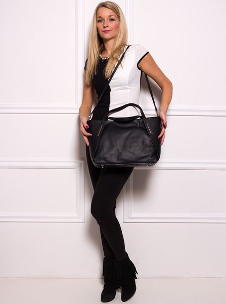 Bolso de cuero de mano para mujer Glamorous by GLAM - Negro -