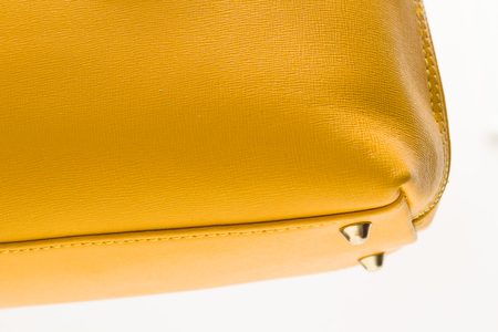 Real leather handbag Glamorous by GLAM - Yellow -