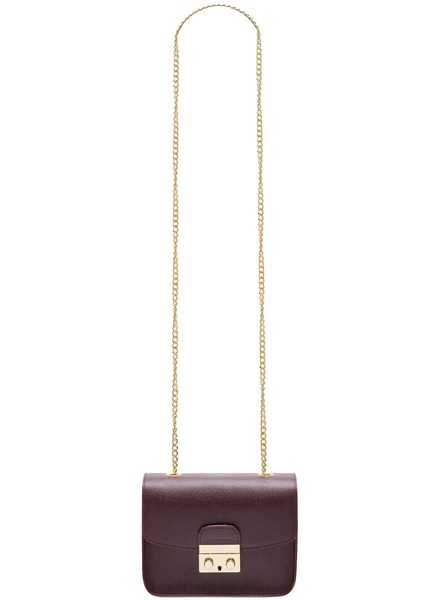 Real leather crossbody bag Glamorous by GLAM - Wine -