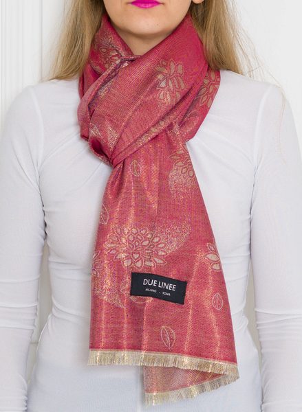 Women's scarf Due Linee - Red -