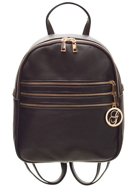 Women's real leather backpack Glamorous by GLAM - Black -